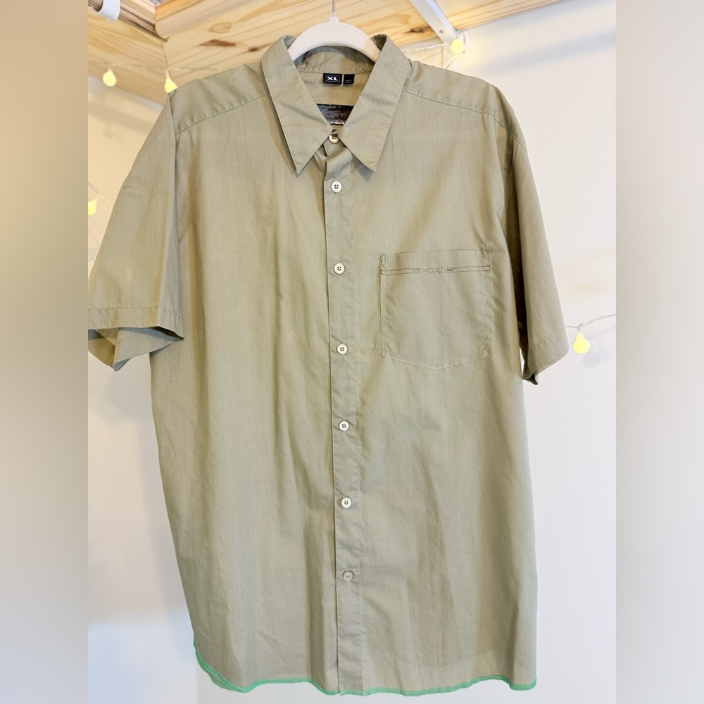 Oakley Light Olive Casual Button Down Shirt NEW‎